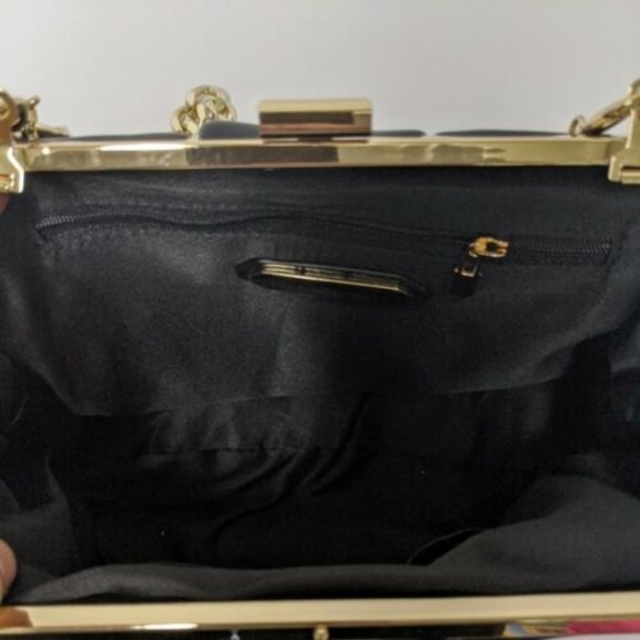 Madison West Serena Shoulder Bag Black Vegan Leather Handbag Purse Shoulder Bag - Picture 11 of 11